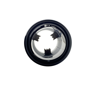 Terminal redondo de 66 mm inclinado, de acero inoxidable negro, estilo Cayenne - Product Image 3