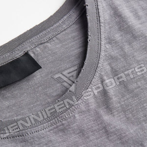 Hombres de alta calidad de gran tamaño al por mayor Camiseta 100% algodón Jersey tela, cuello redondo, logotipo personalizado, etiqueta de cuello interior - Product Image 2