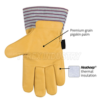 Guantes de Trabajo de Cuero de Seguridad con Logotipo Personalizado a Bajo Precio, Guantes de Trabajo de Cuero para Hombre para Protección de Manos