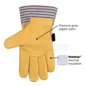 Guantes de Trabajo de Cuero de Seguridad con Logotipo Personalizado a Bajo Precio, Guantes de Trabajo de Cuero para Hombre para Protección de Manos - Product Image 3