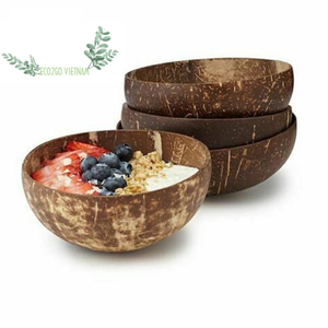 Coconut Shell <b>Bowl</b> & Spoon Gift Set Eco-Friendly Disposable Smoothie <b>Bowl</b> for Parties Handcrafted in Vietnam - Product Image 1