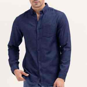 Chemises en jean en coton à manches courtes de qualité supérieure pour hommes, produits les plus vendus avec logo personnalisé, chemises en jean pour hommes - Product Image 3