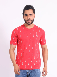 Camiseta de moda 100% de algodón para hombre, estampado de moda, ajuste Regular, cuello estirable, Media manga, salidas informales, comodidad diaria - Product Image 2