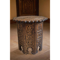 Table basse marocaine traditionnelle moderne en teck massif, hauteur réglable, couleur personnalisée, meuble de salon