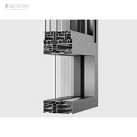 Fenêtres de maison personnalisées Fuson Guangdong, design moderne, fenêtres à double vitrage, norme australienne, fenêtre coulissante en aluminium
