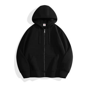 OEM/ODM Servicio Transpirable Ligero Hombres Unisex Cremallera Sudadera con capucha 100% Algodón Bordado Sudaderas Peso pesado Cremallera completa - Product Image 5