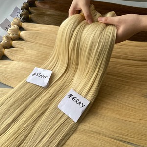 Extensions de cheveux à trame double, 100 % cheveux humains vierges non traités, cuticules alignées, pour grossistes - Product Image 1