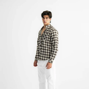100% algodón nuevo hombre Casual camisa de manga larga ropa de hombre cálido Camisa de franela a cuadros de talla grande camisas de hombre 100% algodón - Product Image 3