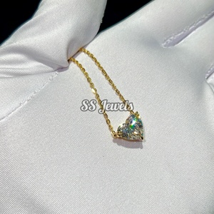 2.00ct VVS Lab พลอยเทียมรูปหัวใจพร้อมสร้อยคอทองคำละเอียดอ่อน10K สำหรับเป็นของขวัญครบรอบผู้หญิงได้รับการรับรองจากหิน CVD - Product Image 6