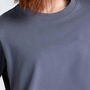 Proveedor Mayorista de Sudaderas de Cuello Redondo con Lavado Ácido Personalizado, Sudaderas de Gimnasio y Fitness de Otoño para Mujer, Sudadera Holgada de Algodón Lisa OEM - Product Image 3