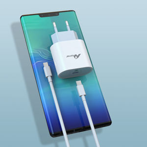 ADAPTATEUR DE TÉLÉPHONE MOBILE 20W PD 3A Adaptateur AVEC CÂBLE TYPE-C à TYPE-C TC-123-C Blanc - Product Image 5