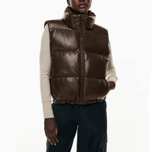 Chaleco acolchado extragrande para mujer, chaqueta sin mangas acolchada de invierno, ropa de abrigo aislante de moda - Product Image 2