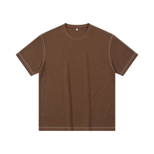 เสื้อยืดธรรมดาสำหรับผู้ชายผ้าคอตตอน25% 75% ผ้าโพลีเอสเตอร์ผ้า100% พิมพ์ลายโลโก้ตามสั่ง - Product Image 5
