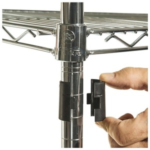 Alera ALESW504824SR Kit de estanterías de alambre ajustables de cuatro niveles, 48 pulgadas. X 24 pulgadas X 72 Pulgadas Plata Industrial Certificada por NSF - Product Image 6