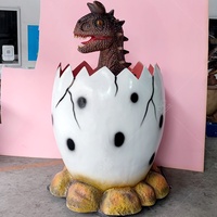 Oeuf de dinosaure animatronique d'intérieur personnalisé réaliste électrique simulé pour les centres commerciaux publics et les parcs d'aventure