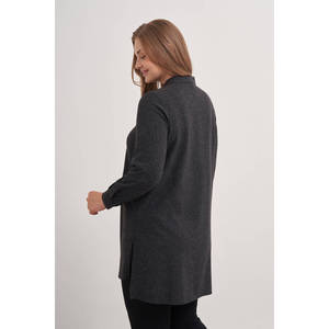 เสื้อคลุมคอจีนปักลายสีดำไซส์ใหญ่สำหรับฤดูใบไม้ร่วง - Product Image 3