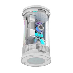 Boîtier PC ALSEYE Cylindrical Design 360-Degree Panorama MICRO ATX/ITX, couleur noire, FC01-Pro-B, compatible avec refroidissement liquide 360. - Product Image 2