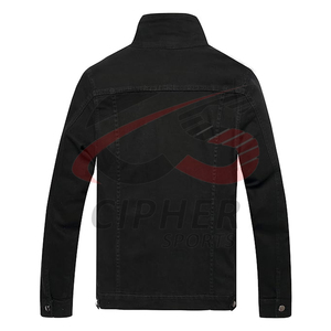 แจ็กเก็ตผ้ายีนส์สำหรับผู้ชายแจ็กเก็ตผ้าเดนิมผ้าฝ้ายออกแบบได้ตามต้องการผลิตจากโรงงาน - Product Image 5