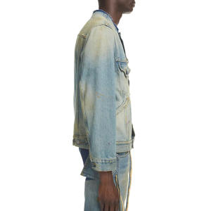 Chaqueta vaquera de alta calidad, diseño de logotipo personalizado, chaqueta vaquera de gran tamaño, chaqueta de moda para hombre, ropa vaquera a la moda o para hombre - Product Image 3