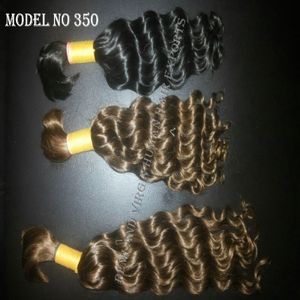 Couleur noire naturelle bouclée super en vrac 100% cheveux humains vierges bruts - Product Image 4