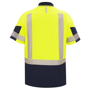 เสื้อโปโลทำงานคุณภาพสูงแบบสะท้อนแสงสำหรับผู้ชาย แขนสั้น ระบายความชื้น เสื้อโปโลทำงานเพื่อความปลอดภัย - Product Image 5