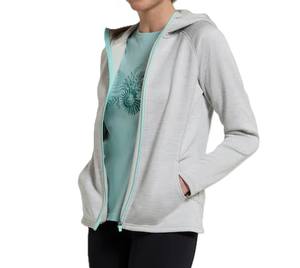 เสื้อฮู้ดระบายอากาศคุณภาพสูงสำหรับผู้หญิงเสื้อฮู้ดแขนยาวมีซิปเต็มรูปแบบโลโก้ตามสั่ง - Product Image 4