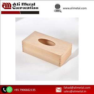 Vajilla Servilletero de madera Soporte de papel tisú de mesa de lujo de madera de alta calidad para mesa de comedor - Product Image 4