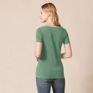 T-shirt décontracté pour femmes en coton, col rond, manches courtes, coupe ample confortable, mode quotidienne, vêtements pour femmes, personnalisable - Product Image 2
