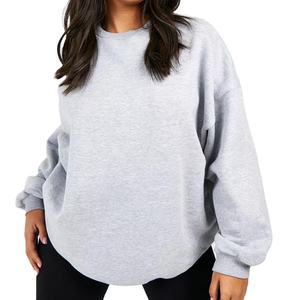 Recién llegado, venta directa de fábrica, sudaderas para mujer, logotipo personalizado, Material sólido, sudaderas transpirables de talla grande de alta calidad para mujer - Product Image 3