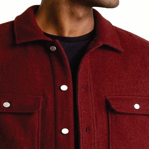 Chaqueta de cuadros con forro de Sherpa cómoda clásica personalizada para hombre, chaqueta de camisa con cuello de solapa - Product Image 2
