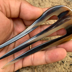 กิ๊บติดผมทำจากเขาควายขัดเงาสำหรับผู้หญิง ไม้จัดแต่งทรงผมจากเขาควาย อุปกรณ์เสริมจากธรรมชาติ - Product Image 1