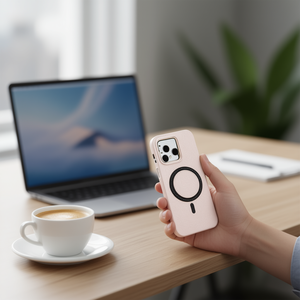 เคสหนังแบบเรียบมีห่วงแม่เหล็ก & ป้องกันการตกกระแทกพร้อมที่จับโทรศัพท์สำหรับโทรศัพท์มือถือ17 PRO MAX - Product Image 3