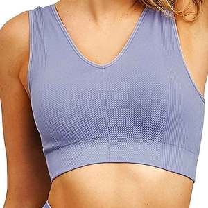 Ensemble de yoga sans couture de haute qualité pour femmes, vêtements de sport à motif solide pour le fitness et l'entraînement - Product Image 4