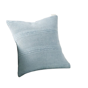 Fait à la main 100% lumière luxe laine Kilim coussin couvre indien carré géométrique rayé motif pour usage domestique navire salon - Product Image 1