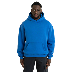 Sudadera con capucha de algodón 100% de gran tamaño personalizada, jersey de talla grande de 500g/m² con logotipo impreso bordado en 3D para hombres, sudaderas con capucha para la temporada de invierno - Product Image 1