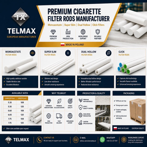 TELMAX CF-001 Filtres à cigarettes en acétate de cellulose de haute qualité, diamètre et longueur personnalisés - Product Image 2