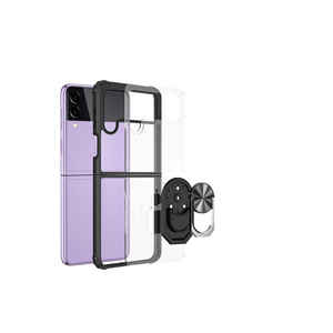 Étui pliable en silicone premium ASMA Mola bleu marine pour Samsung Galaxy Z Flip 3 – Housse de protection élégante pour téléphone portable avec logo - Product Image 2