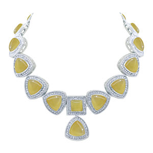 Alex Jewellery-Conjunto de collar de Gargantilla Kundan cuadrado y triángulo de aspecto atractivo indio - Product Image 3