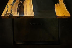 โต๊ะรับประทานอาหารขอบอีพ็อกซี่สดปรับแต่งได้หรูหราเหมาะสำหรับตกแต่งบ้านของคุณโต๊ะกาแฟอีพ็อกซี่ไม้ - Product Image 6