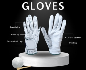 ถุงมือกอล์ฟหนังแท้ Cabretta คุณภาพสูง นุ่ม ระบายอากาศได้ดี กันลื่น กันน้ำ  รับสกรีนโลโก้ ซักได้ เหมาะสำหรับกีฬากลางแจ้ง ใช้ได้ทั้งชายและหญิง - Product Image 3