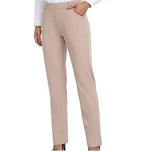 Pantalon uni de couleur unie pour femmes pantalon de femme pantalon en coton pour le bureau décontracté respirant pour l'extérieur pantalon de femme - Product Image 5