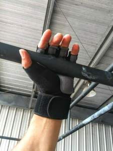 Breathable Weightlifting <b>Gloves</b> for <b>Men</b> and Women, <b>Fingerless</b> Gym <b>Gloves</b> with Adjustable Wrist Wrap - Product Image 6