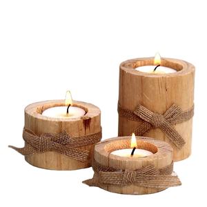 Bougeoir en bois fabriqué à la main avec support de pilier pour la décoration intérieure mariages événements de noël prix de gros directs d'usine - Product Image 1
