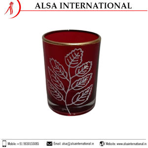 Bougeoir décoratif en verre avec motif imprimé et conception personnalisée à bas prix et tailles disponibles fournisseur en Inde - Product Image 5