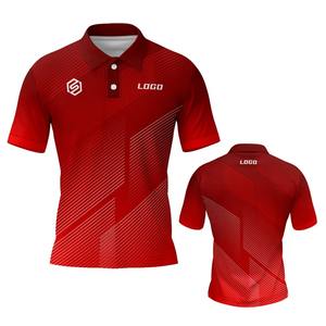 Athleisure Sports Shirt Sublimación Imprimir Rayas coloridas Golf Polos Camisas Casual unisex Traje Camiseta DE TRABAJO - Product Image 5