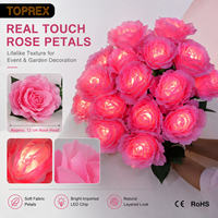 Lumière LED artificielle en forme de rose TOPREX, décoration de jardin pour mariage en extérieur, Ramadan Kareem, IP65, étanche, lumière paysagère commerciale