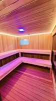 Sauna en bois de cèdre rouge, grand sauna extérieur, sauna sec, design moderne