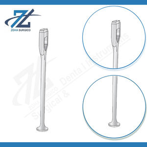 Osteótomo Rectangular Curvo Moore Hollow, Varillas Estándar de 135 mm de Largo, Acero Inoxidable Quirúrgico Manual, Reutilizable, Certificado CE - Product Image 3