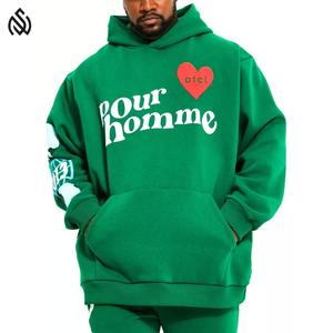 Sweats à capuche avec logo personnalisé et motif uni 100% coton style hiver en différentes tailles style streetwear à imprimé bouffant pour hommes - Product Image 1