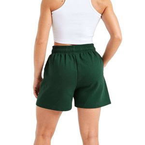 Wholesale 100% Cotton Fleece High Waist <b>Drawstring</b> Sweat Shorts for Women Vintage Solid Design Custom Logo Hot OEM Service 2026 - Product Image 5